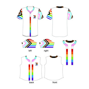彩虹元素棒球服设计图