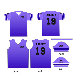 紫色运动服饰设计套装