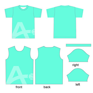 薄荷绿T恤款式设计图