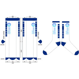 蓝白条纹袜子设计图