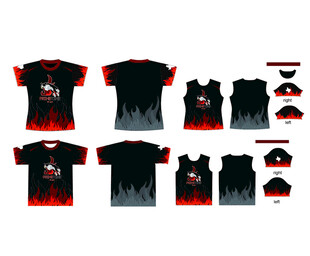 炫酷黑红系列T恤及配饰