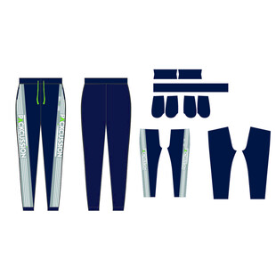 深蓝色运动裤设计款式图