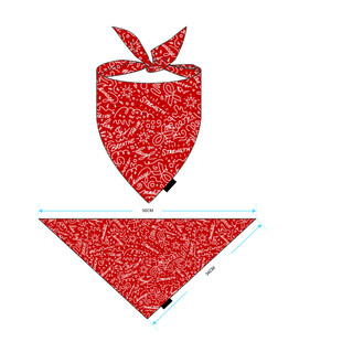 红色渐变箭头三脚巾 