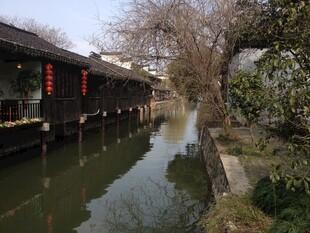 江南水乡古巷河道美景