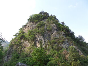 绿意盎然的巍峨山峰