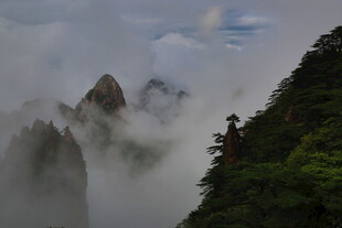 云雾缭绕的壮美山峦