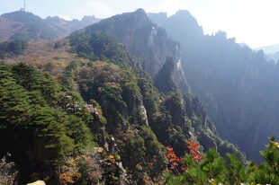 壮丽山景 绿意盎然的峰峦