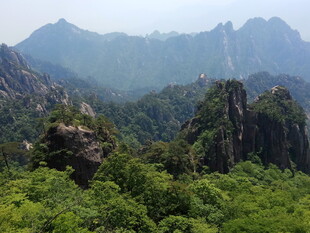 壮丽山景 绿意盎然的峰林