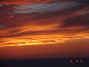 壮丽晚霞天空美景