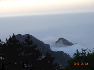 山海暮色中的自然景致