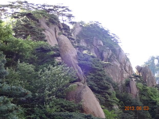 巍峨山峰覆绿植