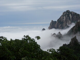 云雾缭绕的壮美山峰