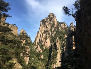 壮丽黄山奇峰景观