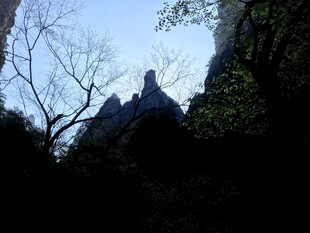 山间剪影 隐于林的峭峰