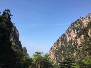 巍峨山峦间的葱郁景致