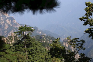 山林间的秀丽山峦景色