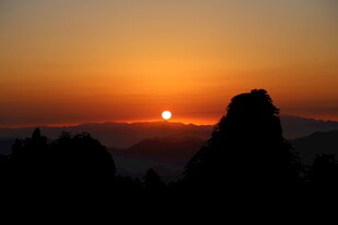 黄山日落壮丽景观