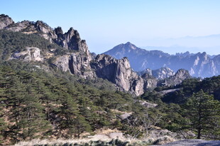 壮丽山景 植被覆盖的奇峰