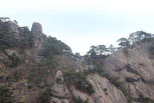 巍峨黄山奇峰景观