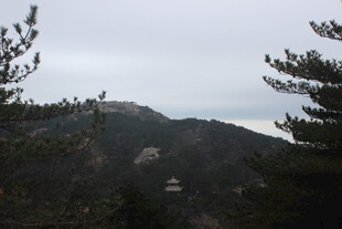 山间景色 树木掩映的山峦