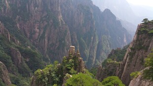 壮丽黄山奇峰景色