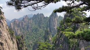 壮丽黄山奇峰景观