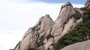 巍峨黄山奇峰景观
