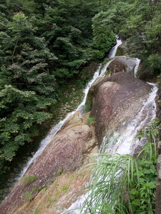 山间飞瀑 绿意环绕之景
