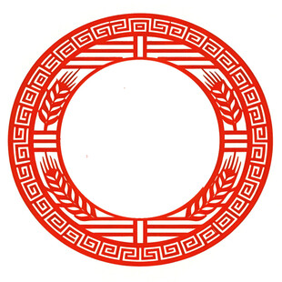 新中式国风稻穗回字纹矢量设计