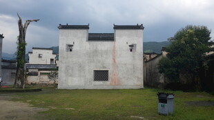 中式白墙建筑 庭院景致