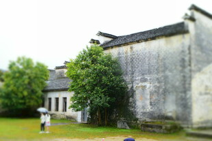 古朴徽派建筑 绿意环绕