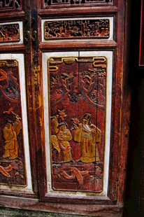 古木雕门板 精美人物图案