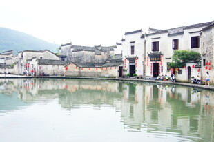 江南水乡古村临水景致