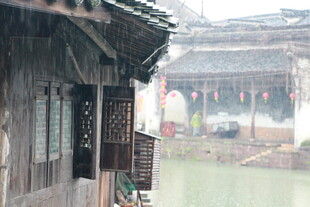 江南水乡古宅临水景致