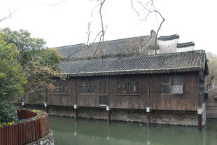 江南水乡古朴临水民居