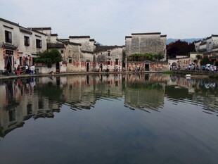 江南水乡古村临水景致