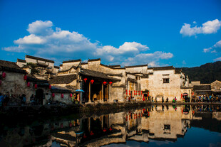 徽派古村落的宁静水景