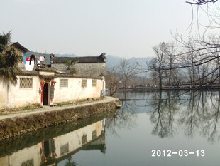 江南水乡古宅临水景致