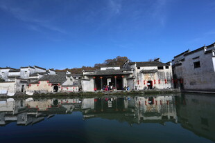 江南水乡古村临水景致