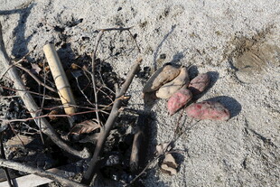 沙滩上的杂物与海洋垃圾