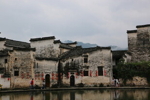 徽派古村落临水景致