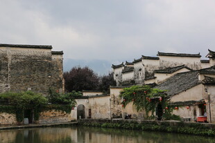 江南水乡古建筑临水景观