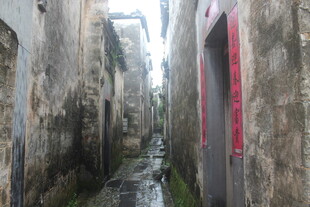 古老狭窄小巷中的静谧景象