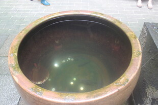 古铜水缸 清澈水面泛微光