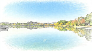 江南学府 水天一色 人文与自然