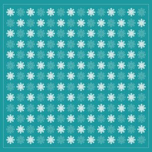 蓝底白色雪花花简约图案背景