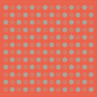 橙底蓝色雪花图案纹理背景