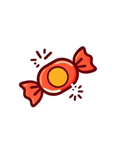 卡通风格糖果插画