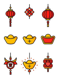 中式传统节庆装饰元素