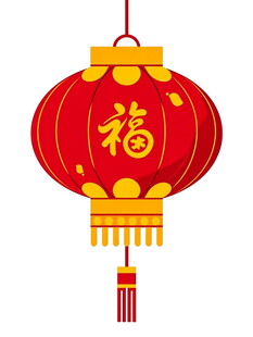 红色福字灯笼